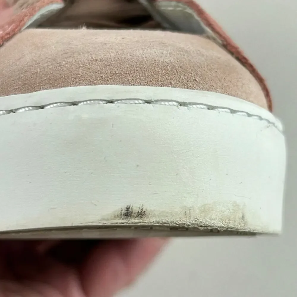 Freshly Picked Blush Pink Suede High Top Tennis Shoes Sneakers Sz 6.5 MSRP $225